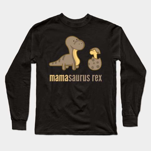 Mamasaurus Rex T-Shirt Dinosaur Family Shirts Long Sleeve T-Shirt by DoggyStyles